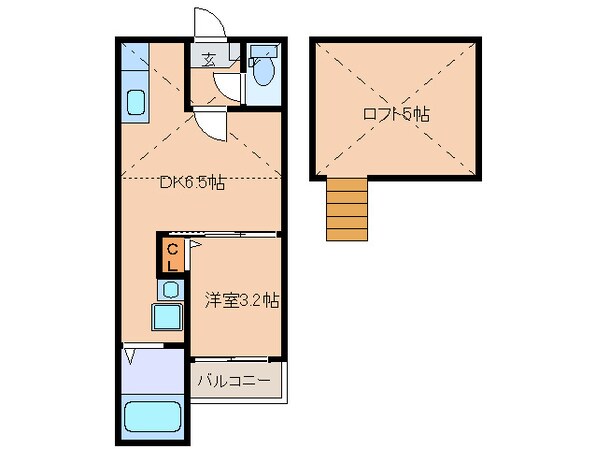 ＧＯＬＤＷＩＮＧ周船寺　Ⅰの物件間取画像